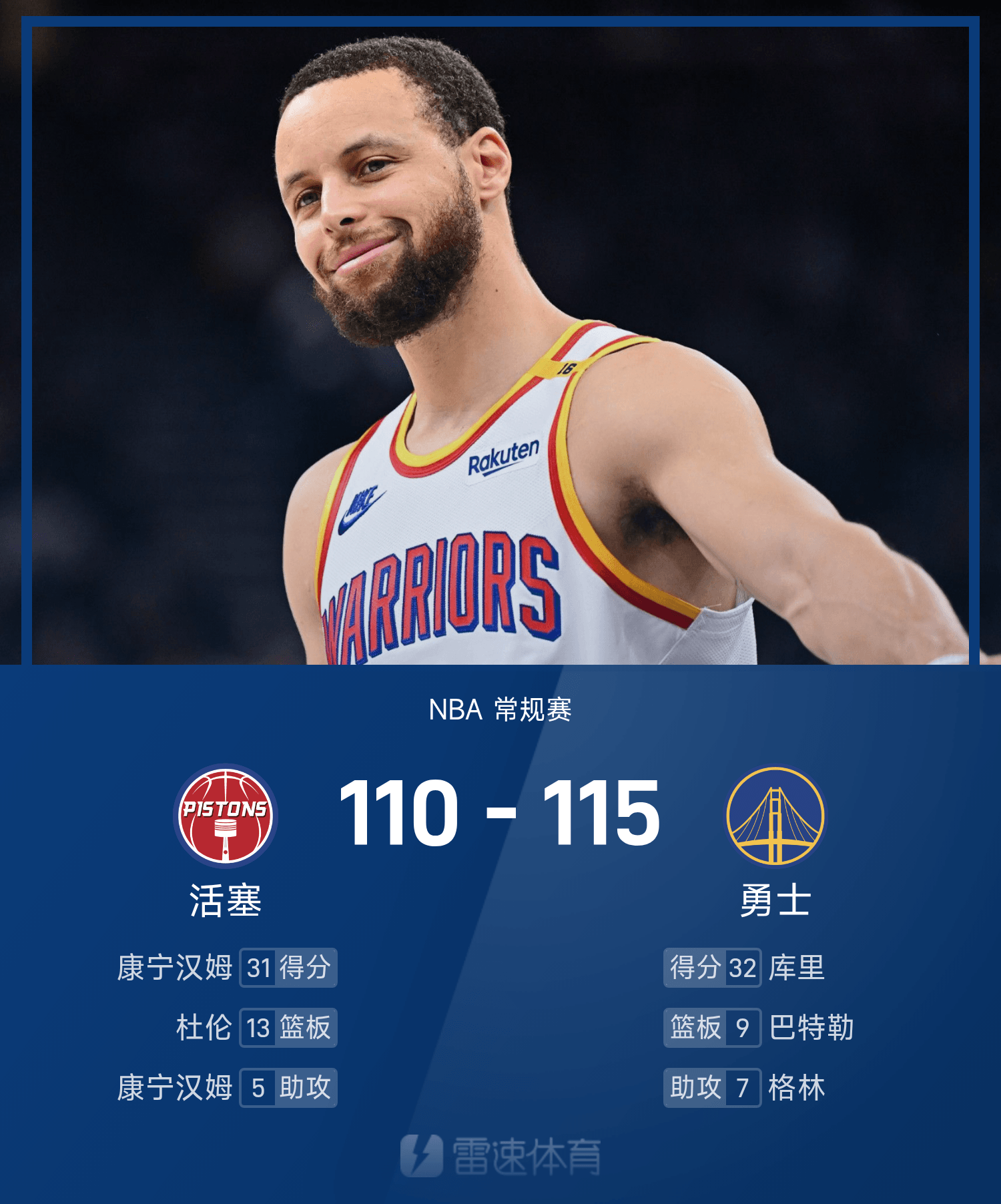 库里连续七场比赛得分超过持续失利，RNG不断突破！